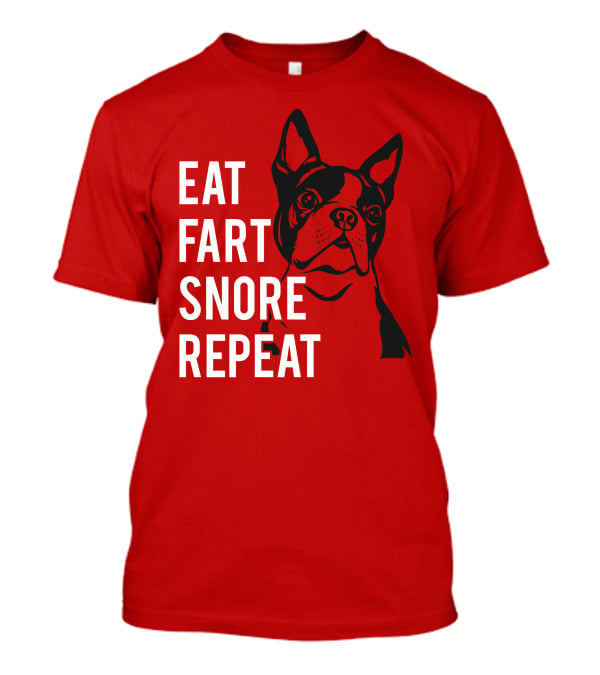EAT FART SNORE REPEAT Bulldog T-Shirt