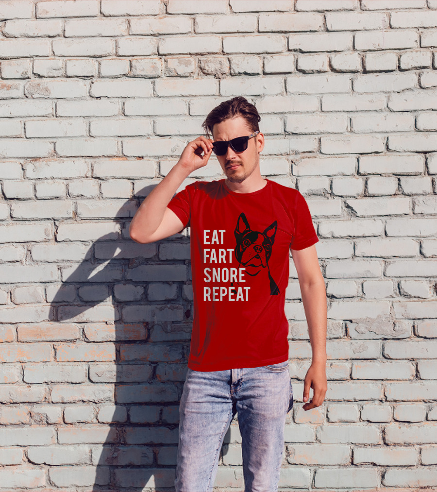 EAT FART SNORE REPEAT Bulldog T-Shirt