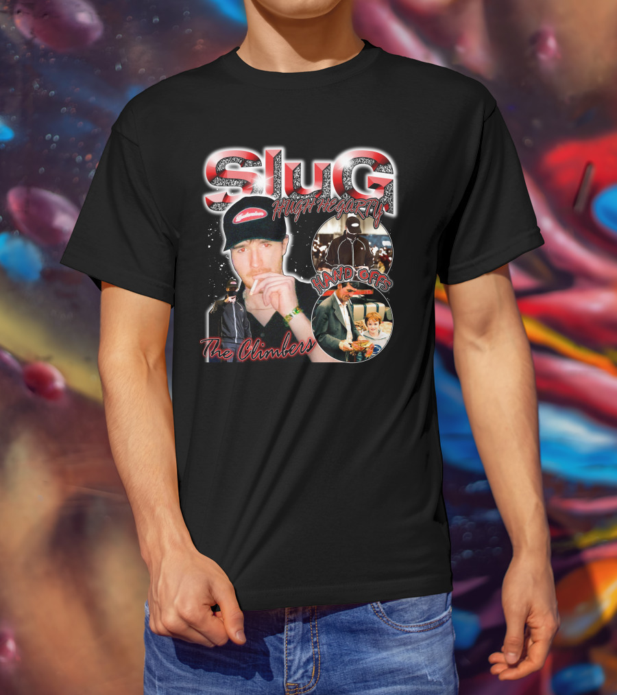 Slug Hugh Hegarty Hand Offs The Climbers Cap And Figures T-Shirt