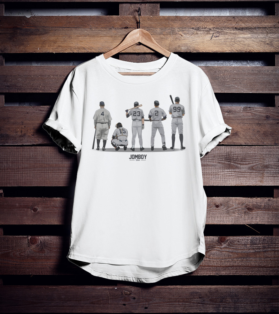 Talkin' Yanks Store The Captains Jomboys Baseball Legends Numbers 4 15 23 2 99 T-Shirt