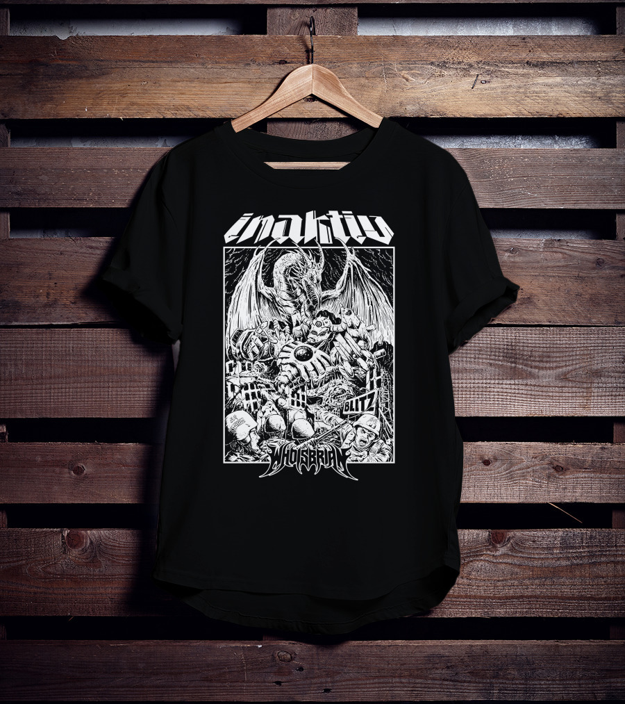Inaktiv Whoisbrian Blitz Dragon Robot Battle Scene T-Shirt