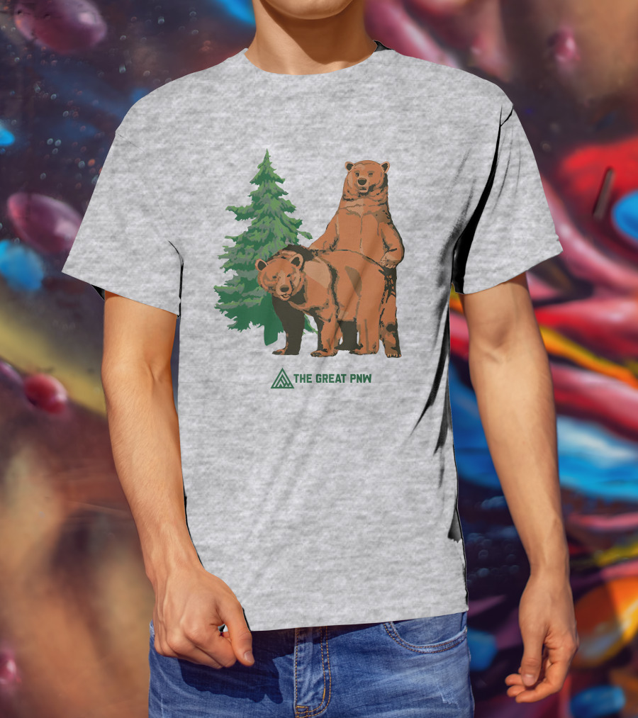The Great PNW Bears And Pine Forest T-Shirt