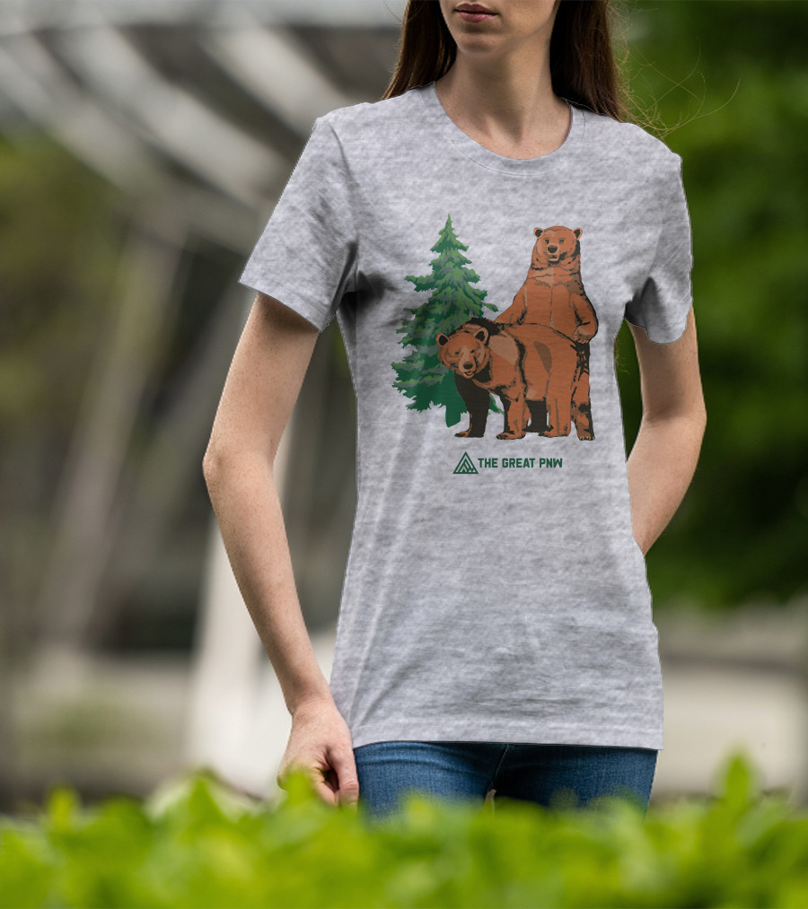 The Great PNW Bears And Pine Forest T-Shirt