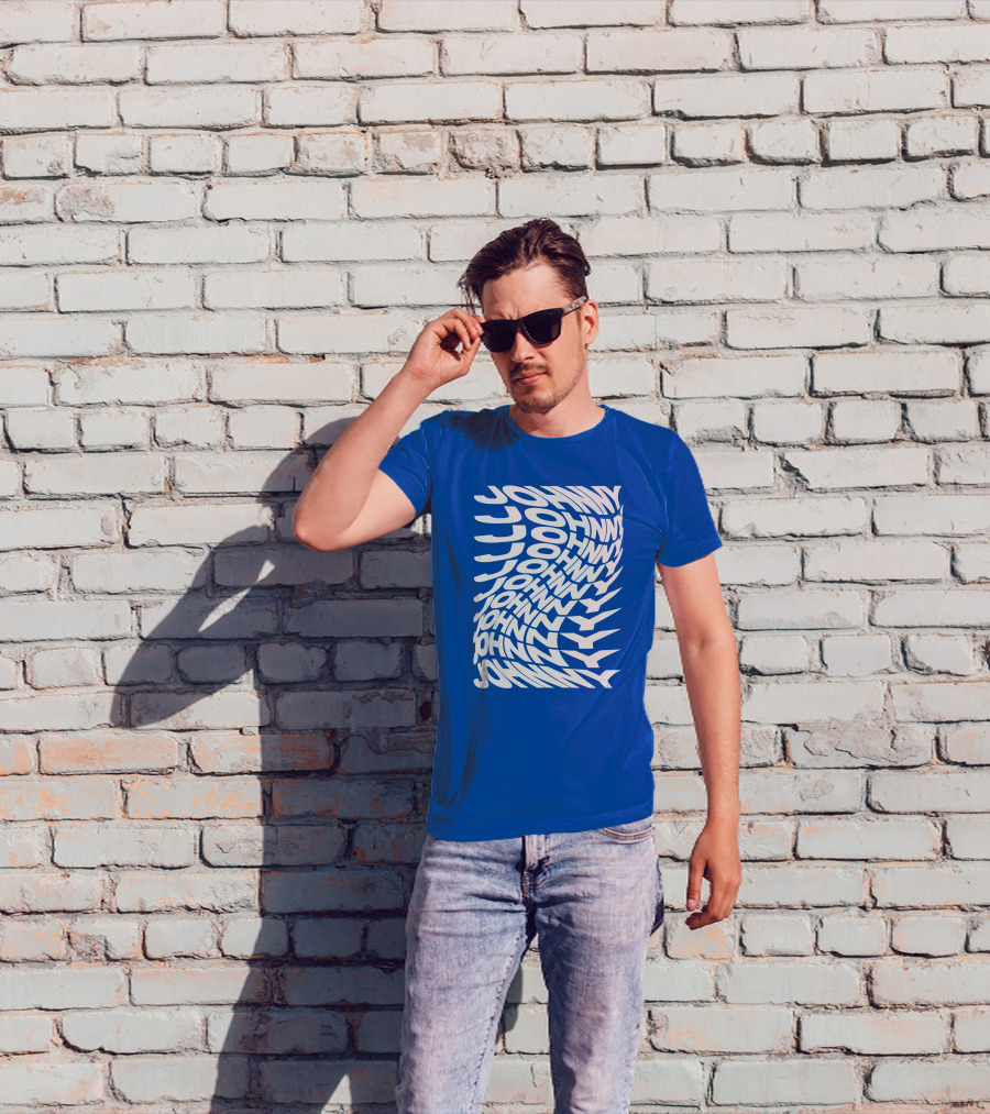 Johnny Orlando Johnny Optical Illusion Text T-Shirt