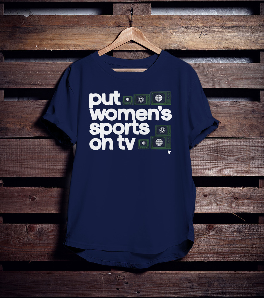Put Women's Sports On TV Vintage Television T-Shirt