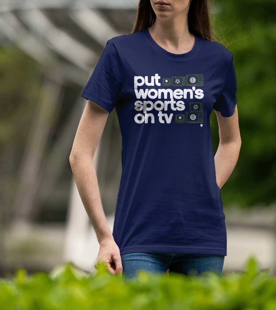 Put Women's Sports On TV Vintage Television T-Shirt