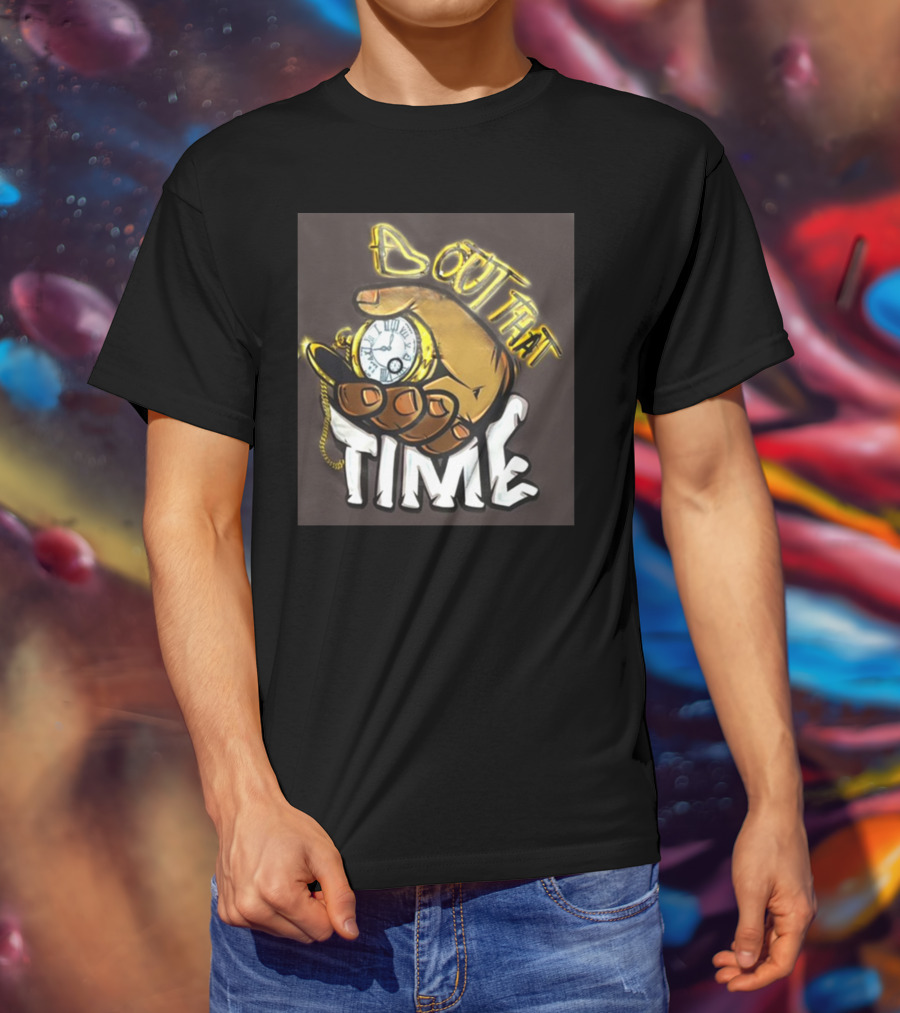 Malik Dunbar Bout That Time Pocket Watch Hand Graffiti T-Shirt