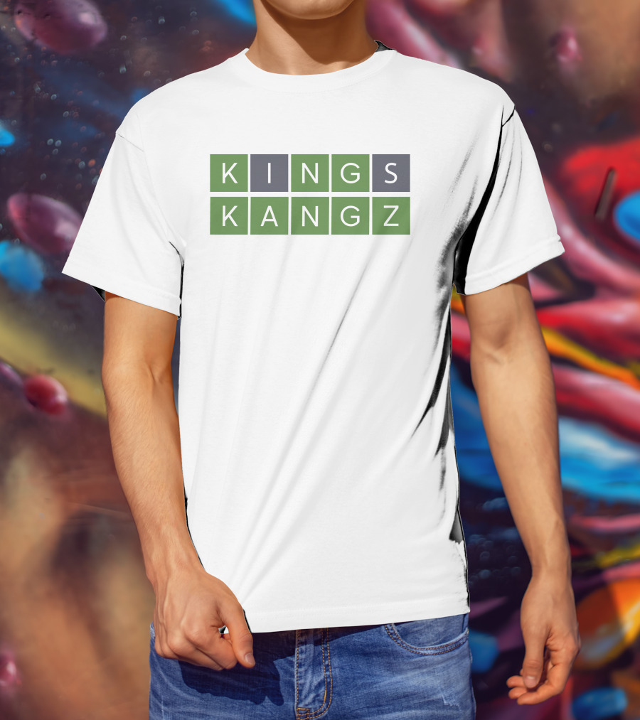 Kangz Kings Word Puzzle Green Blocks T-Shirt