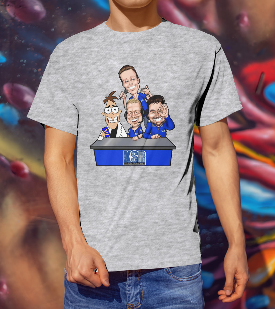 BigBlueAndrew Kentucky Sports Radio KSR Cartoon Panel T-Shirt