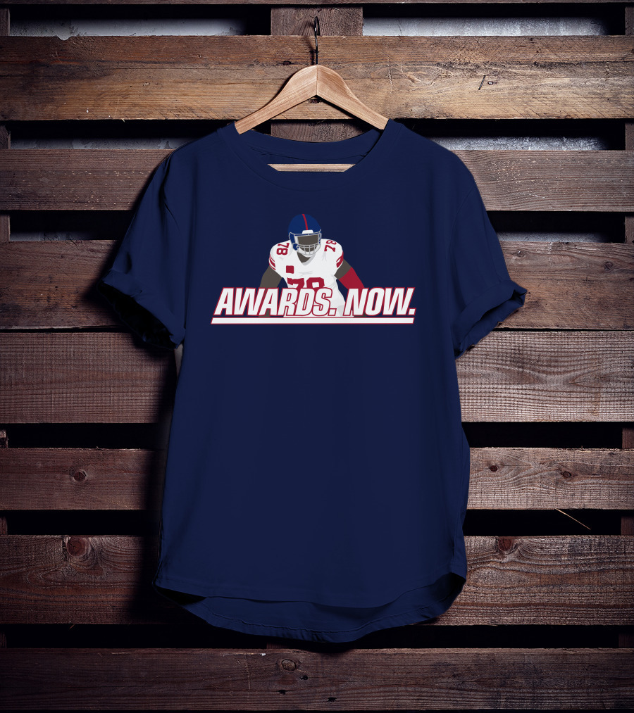 Jomboy Media Awards Now Andrew Thomas Giants 78 Football T-Shirt