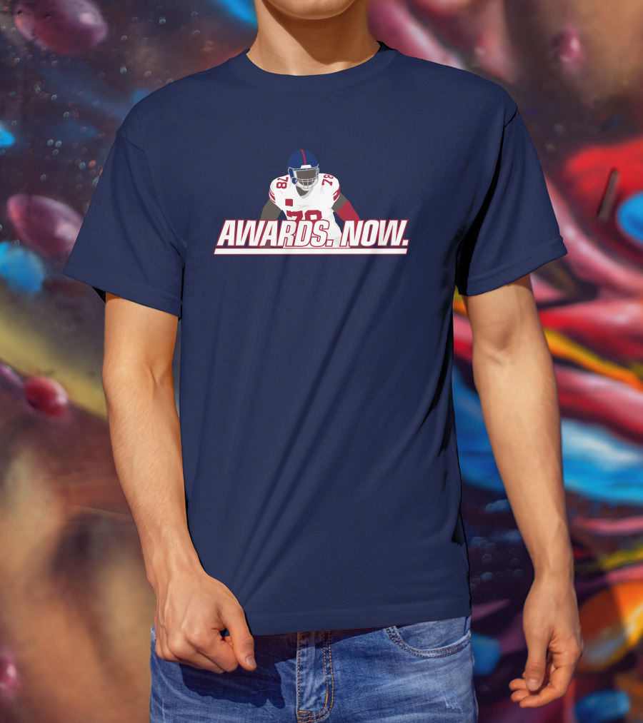 Jomboy Media Awards Now Andrew Thomas Giants 78 Football T-Shirt