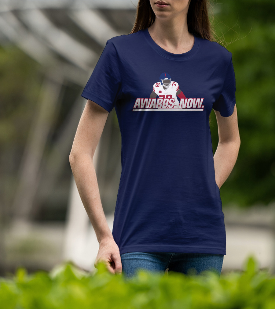 Jomboy Media Awards Now Andrew Thomas Giants 78 Football T-Shirt