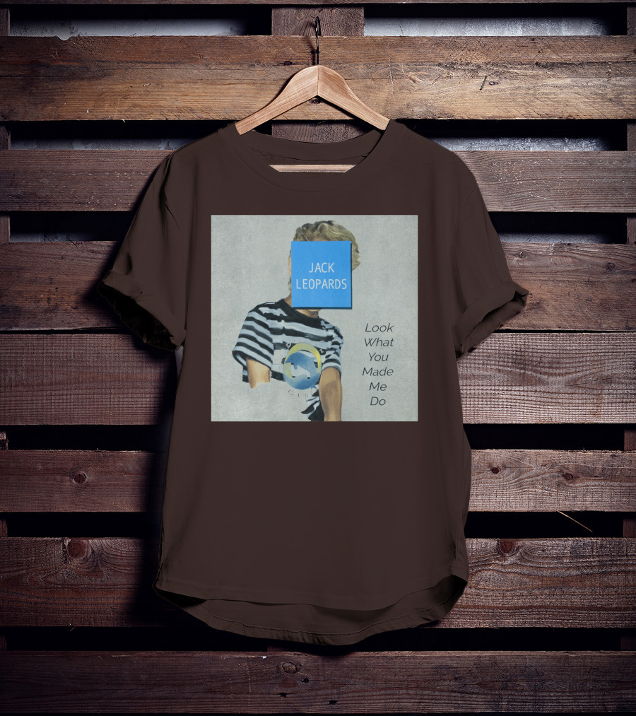 Jack Leopards Look What You Made Me Do Striped Shirt Blue Square T-Shirt
