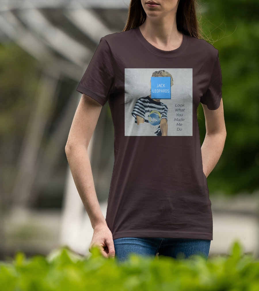 Jack Leopards Look What You Made Me Do Striped Shirt Blue Square T-Shirt