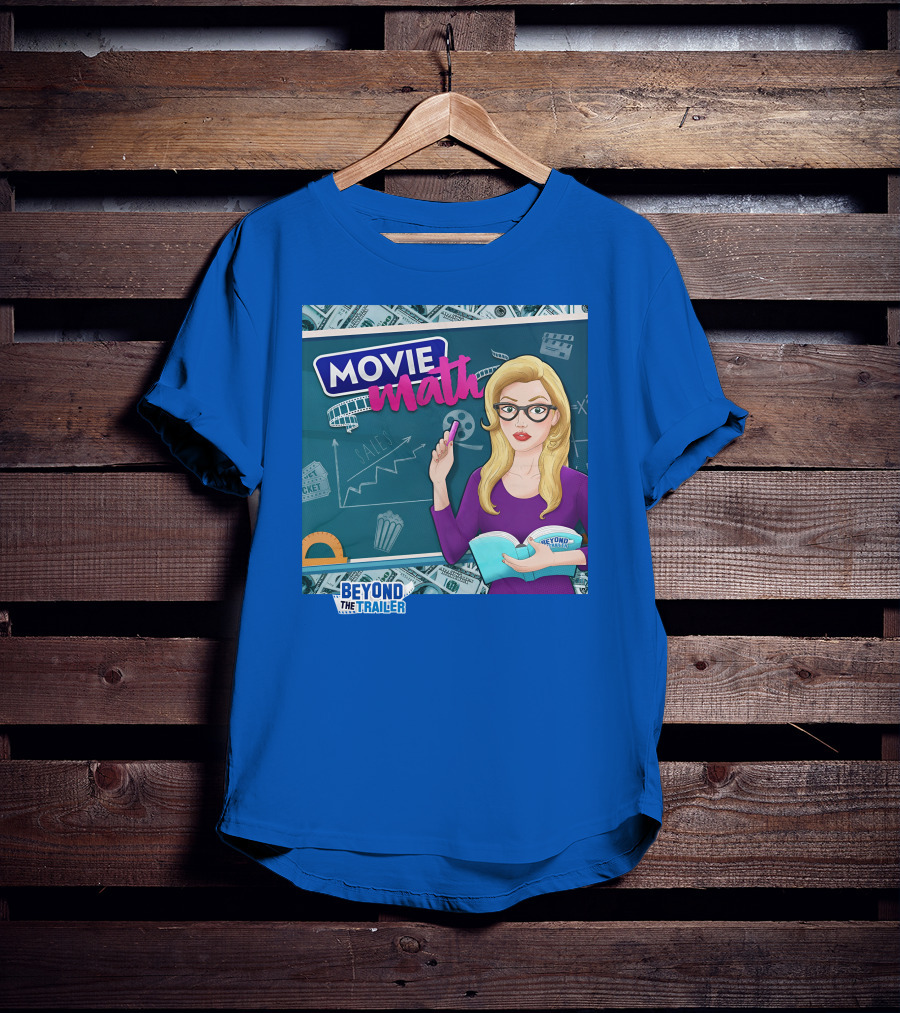 Beyond The Trailer Movie Math Insights With Blonde Woman Holding Book And Remote T-Shirt
