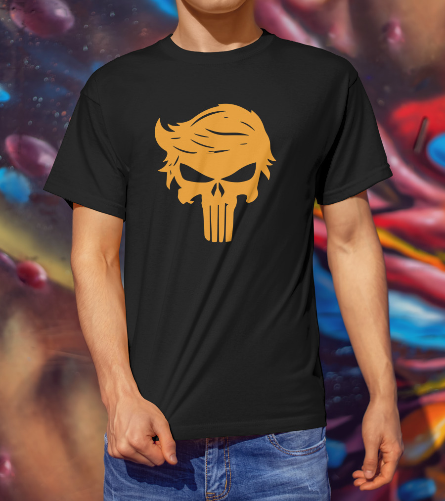 Orange Man Bad Punisher Skull T-Shirt