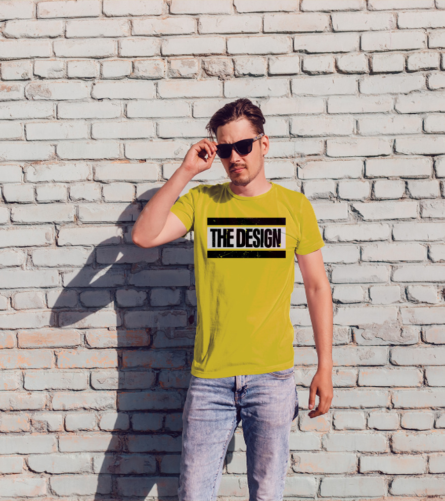 THE DESIGN Deaner Bold Yellow Background T-Shirt