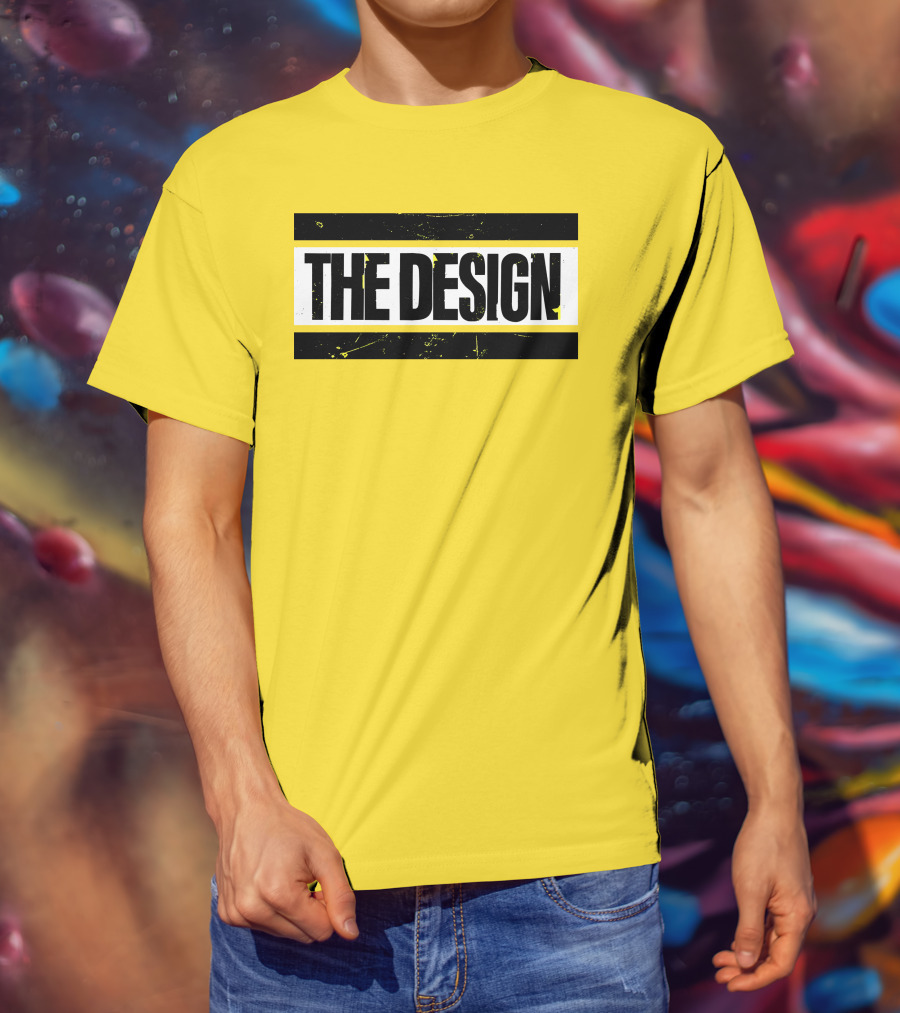 THE DESIGN Deaner Bold Yellow Background T-Shirt