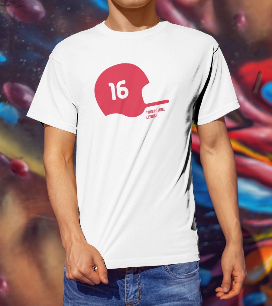 16 Thank You Lenny Football Helmet T-Shirt