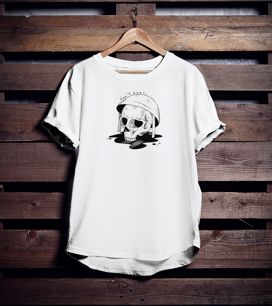 Rglgg Don’t Ever Skull With Helmet T-Shirt
