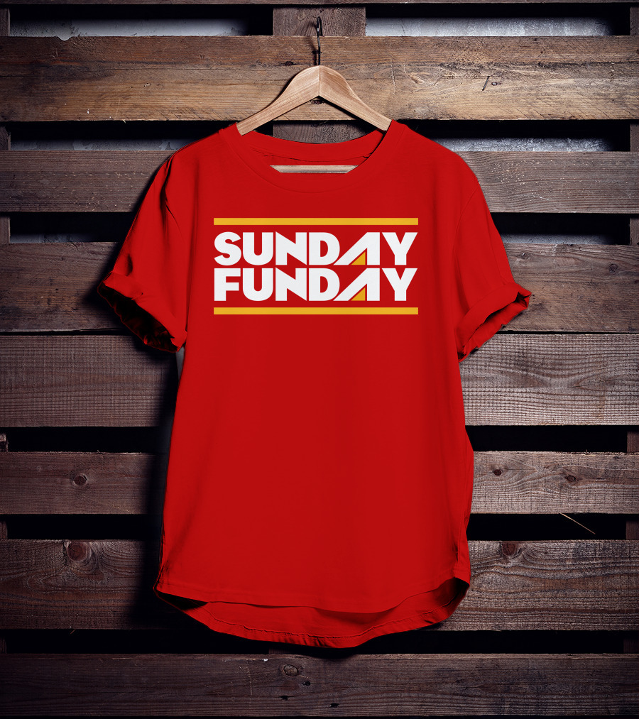 Sunday Funday Westside Storey Store Bold Red Typography T-Shirt