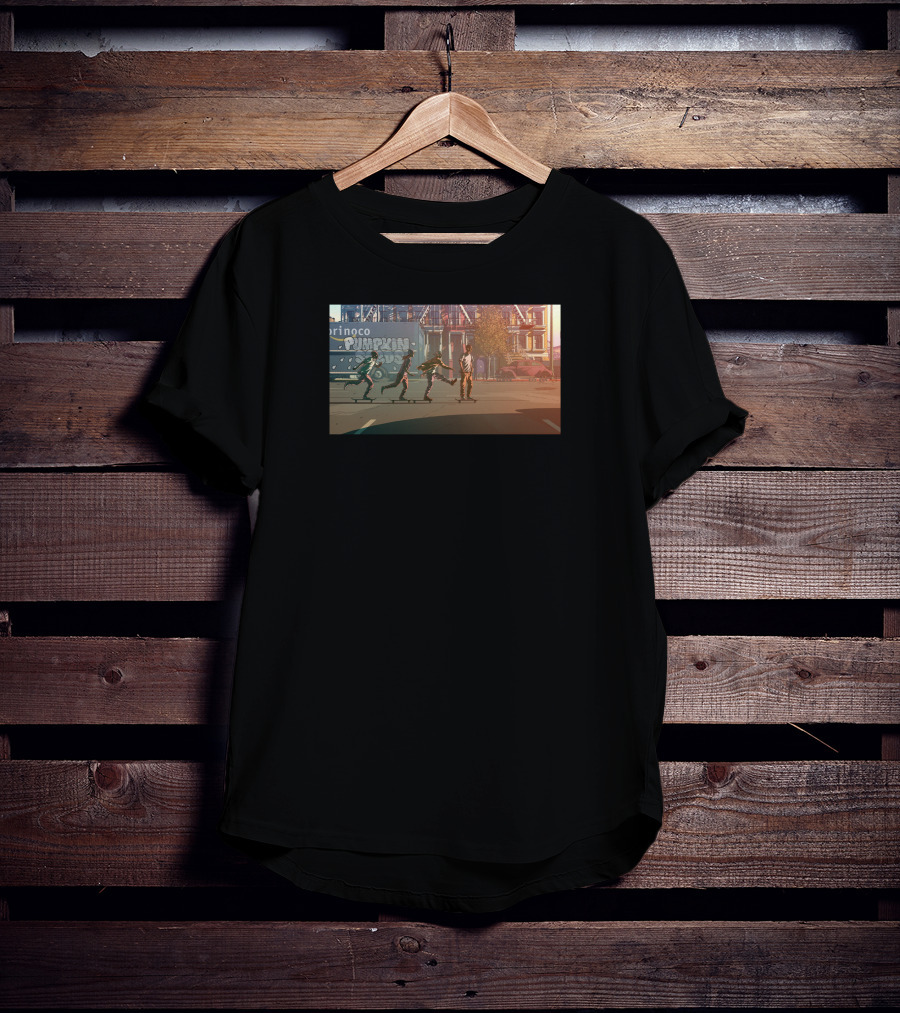 Aesop Rock X Blockhead Pumpkin Seeds Pringo House Rooftop Scene T-Shirt