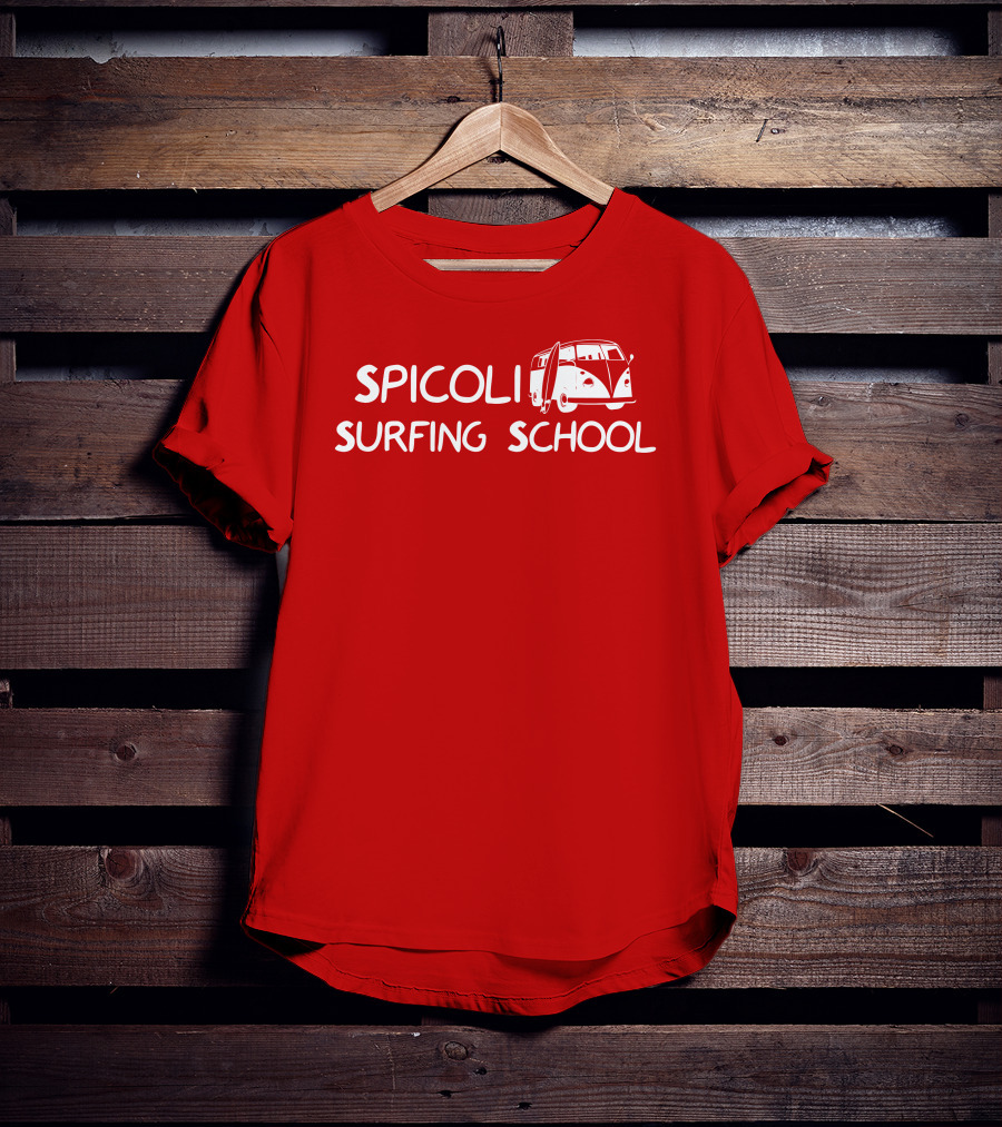 Spicoli Surfing School Super 70s Sports Vintage Van Surfboard T-Shirt