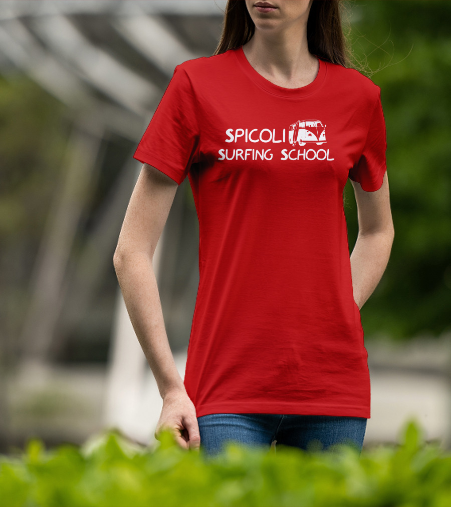 Spicoli Surfing School Super 70s Sports Vintage Van Surfboard T-Shirt