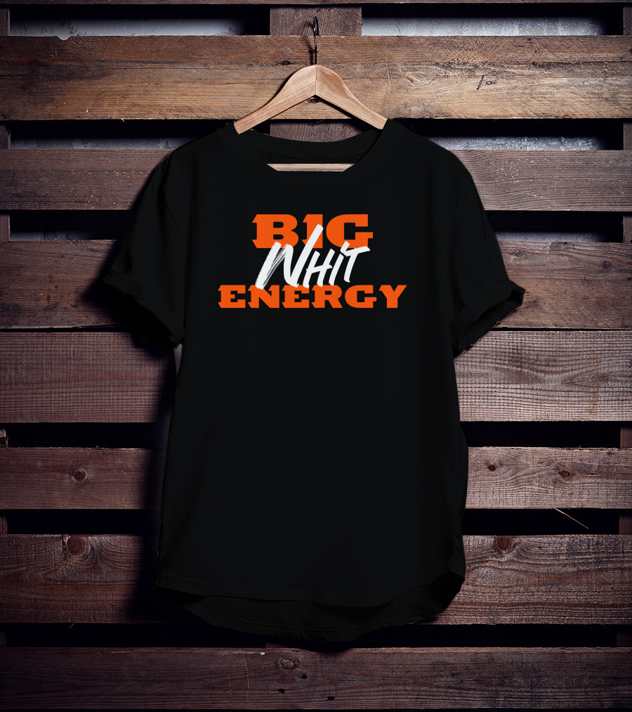 Cincinnati Bengals Big Whit Energy Football T-Shirt