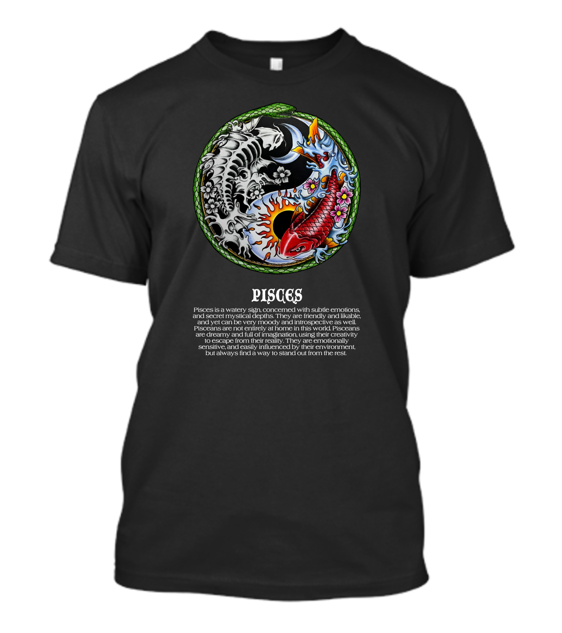 Marcos Alvarado Pisces Is A Watery Sign With Zodiac Fish Yin Yang T-Shirt