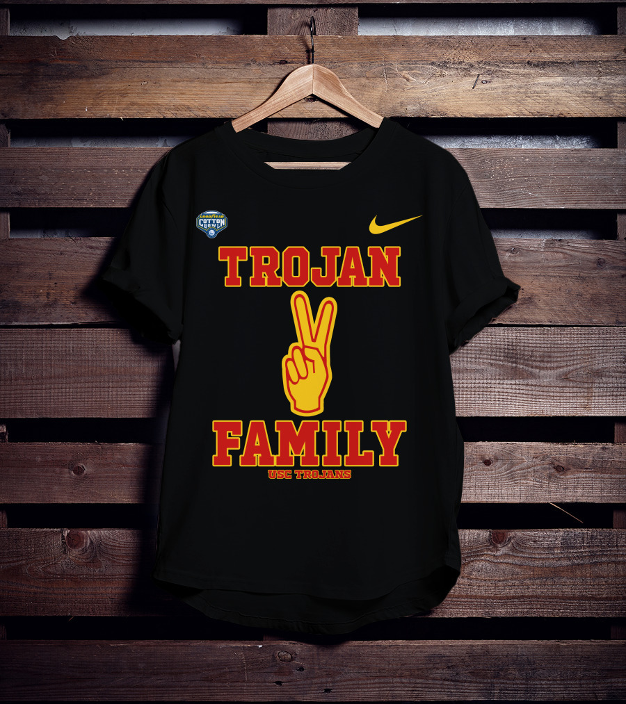 Trojan Family USC Trojans Cotton Bowl Victory Sign T-Shirt