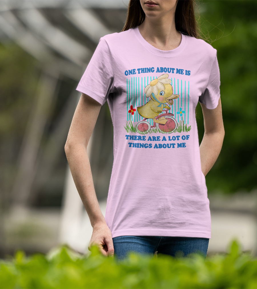 One Thing About Me Is There Are A Lot Of Things About Me Duck Riding Tricycle T-Shirt