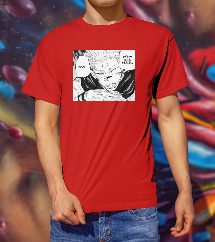 Jujutsu Kaisen Know Your Place Fool Manga Panel T-Shirt