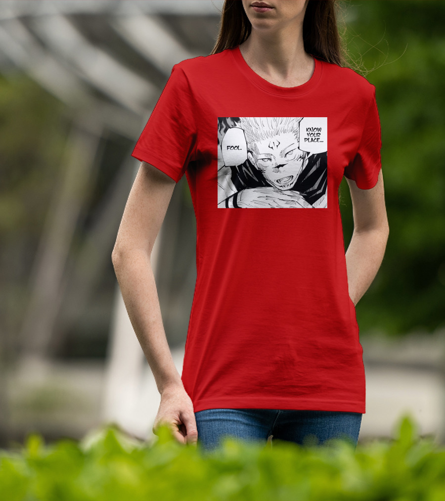 Jujutsu Kaisen Know Your Place Fool Manga Panel T-Shirt
