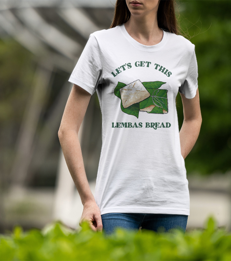 Let's Get This Lembas Bread Green Leaf Tolkien Reference T-Shirt