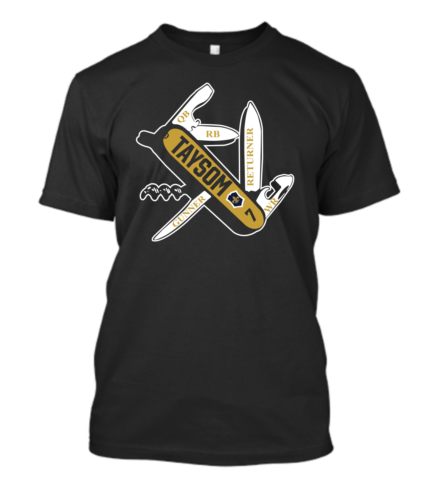 Jeantherapy Taysom 7 Multi-Position NFL Player QB RB WR Gunner Returner T-Shirt