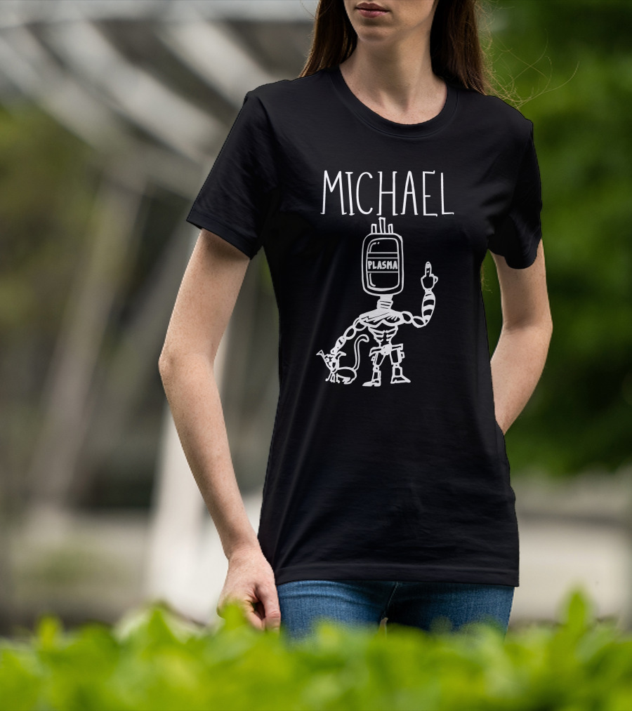 Zayn Malik Michael Plasma Robot With Cat T-Shirt