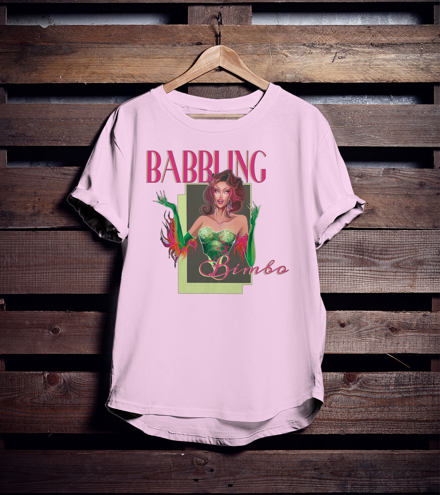 Voss Events Merch Jasmine Kennedie Babbling Bimbo Green Glamour Dress T-Shirt