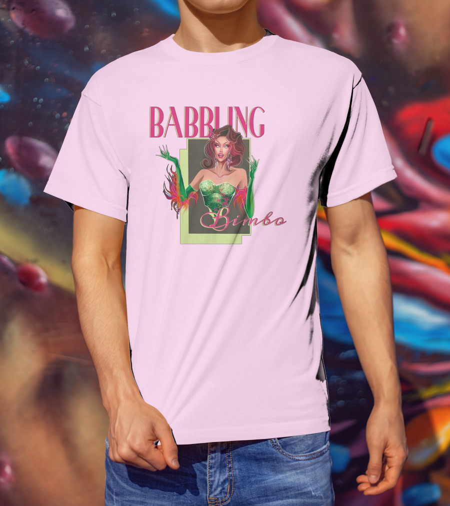 Voss Events Merch Jasmine Kennedie Babbling Bimbo Green Glamour Dress T-Shirt