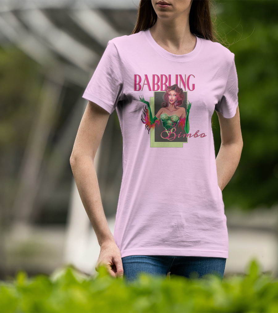 Voss Events Merch Jasmine Kennedie Babbling Bimbo Green Glamour Dress T-Shirt
