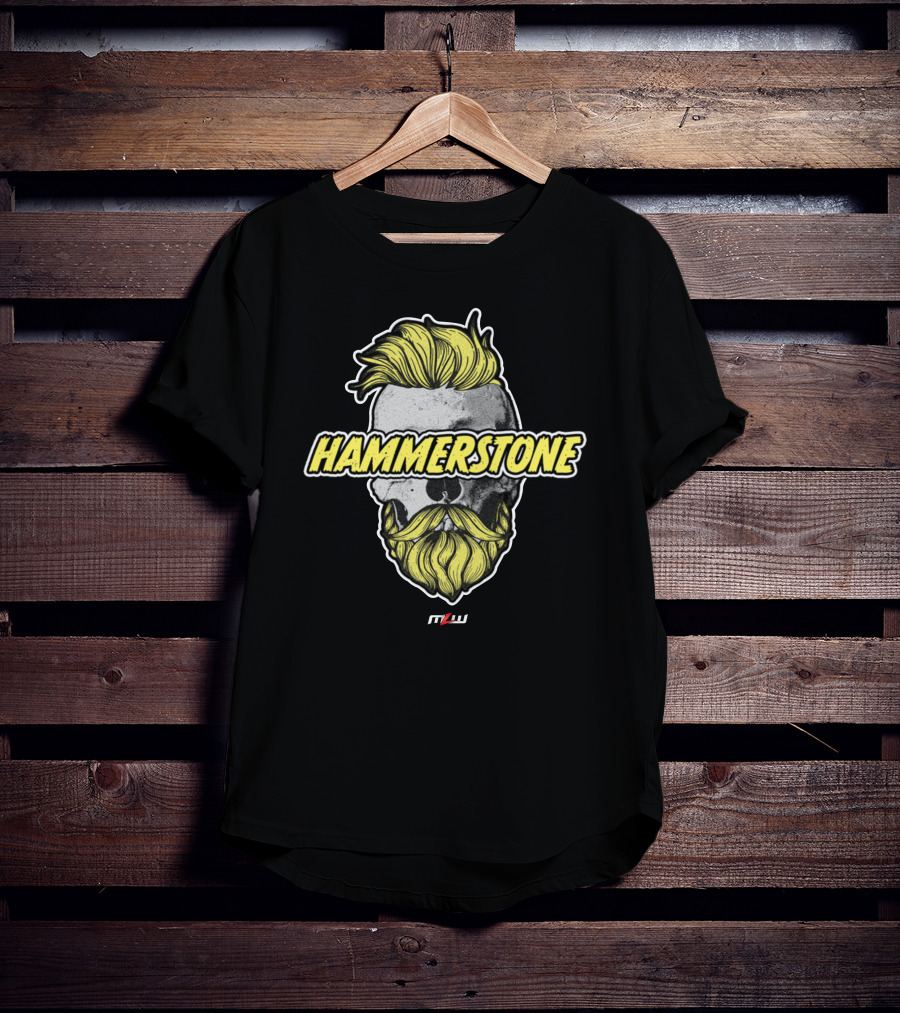 Hammerstone MLW Skull Pro Wrestling Tees Alex Hammerstone T-Shirt