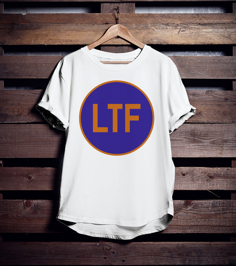 Doitfresh LTF Blue Circle Orange Border T-Shirt