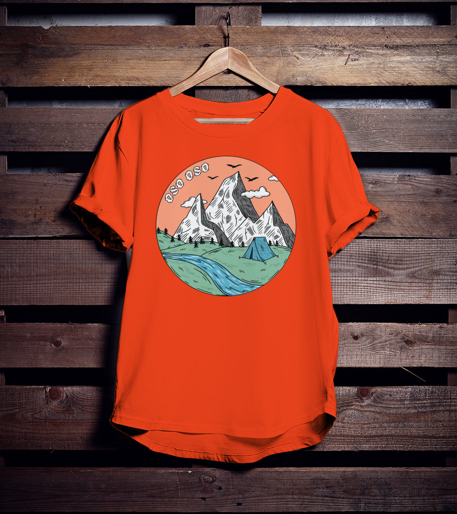 Christine Oso Oso River Tent Camping Mountains T-Shirt