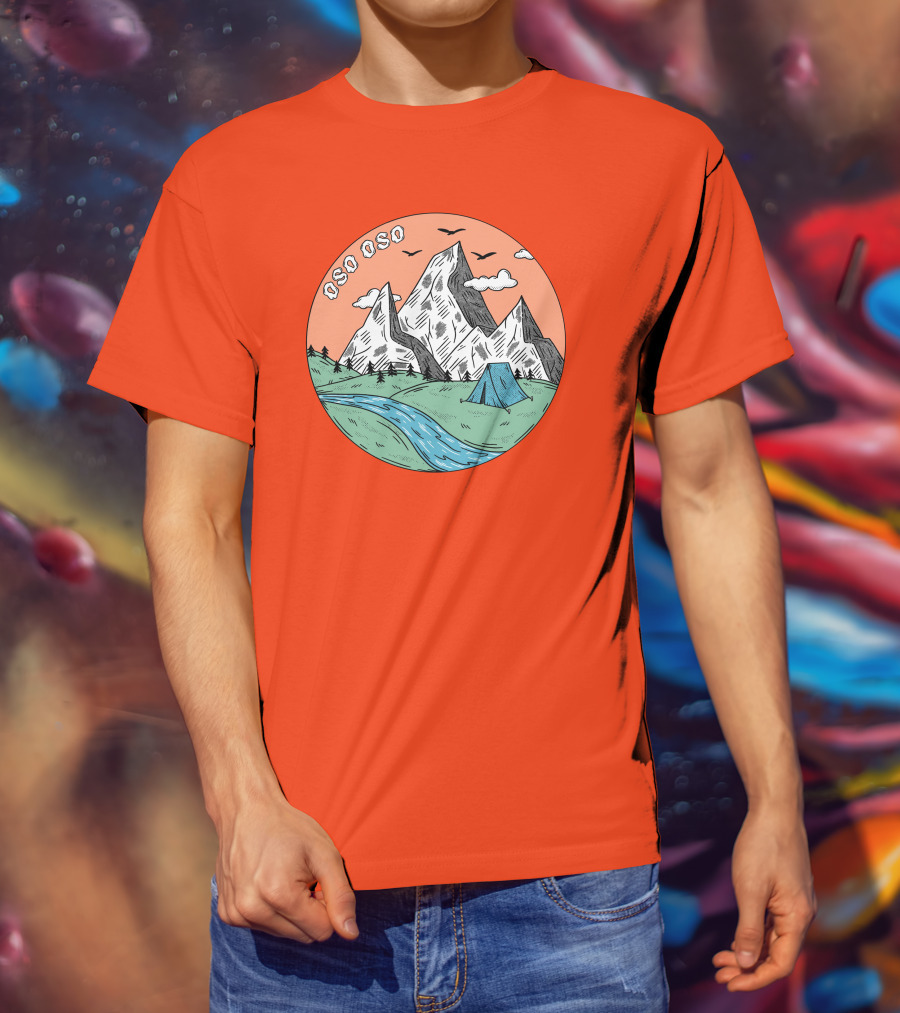 Christine Oso Oso River Tent Camping Mountains T-Shirt