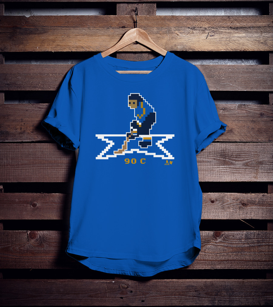 Ryan O'Reilly Pixel Art Hockey Number 90 C Blues T-Shirt