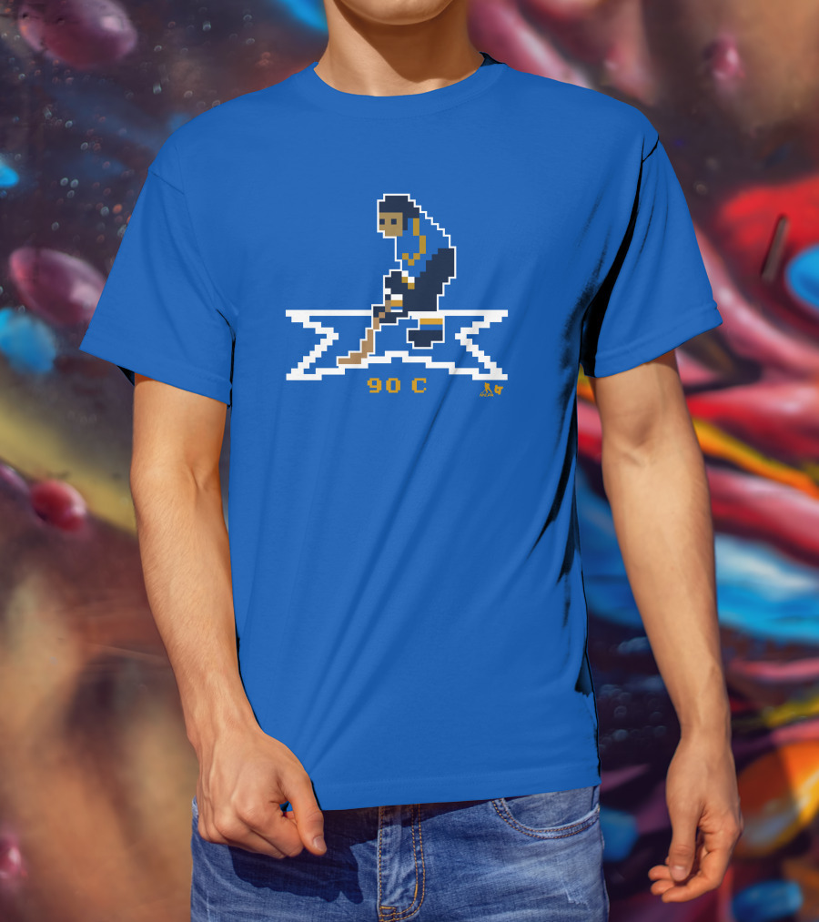 Ryan O'Reilly Pixel Art Hockey Number 90 C Blues T-Shirt
