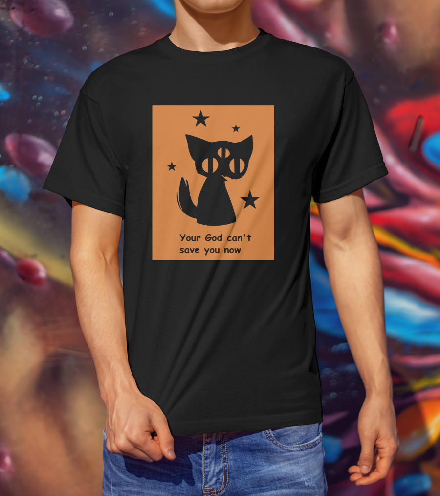 Rex Your God Can't Save You Now Three-Eyed Cat And Stars T-Shirt