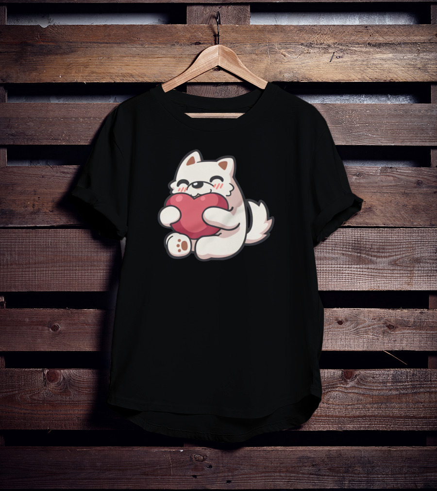 Stream Elements Merch Darkviperau Love Cute Puppy Heart T-Shirt