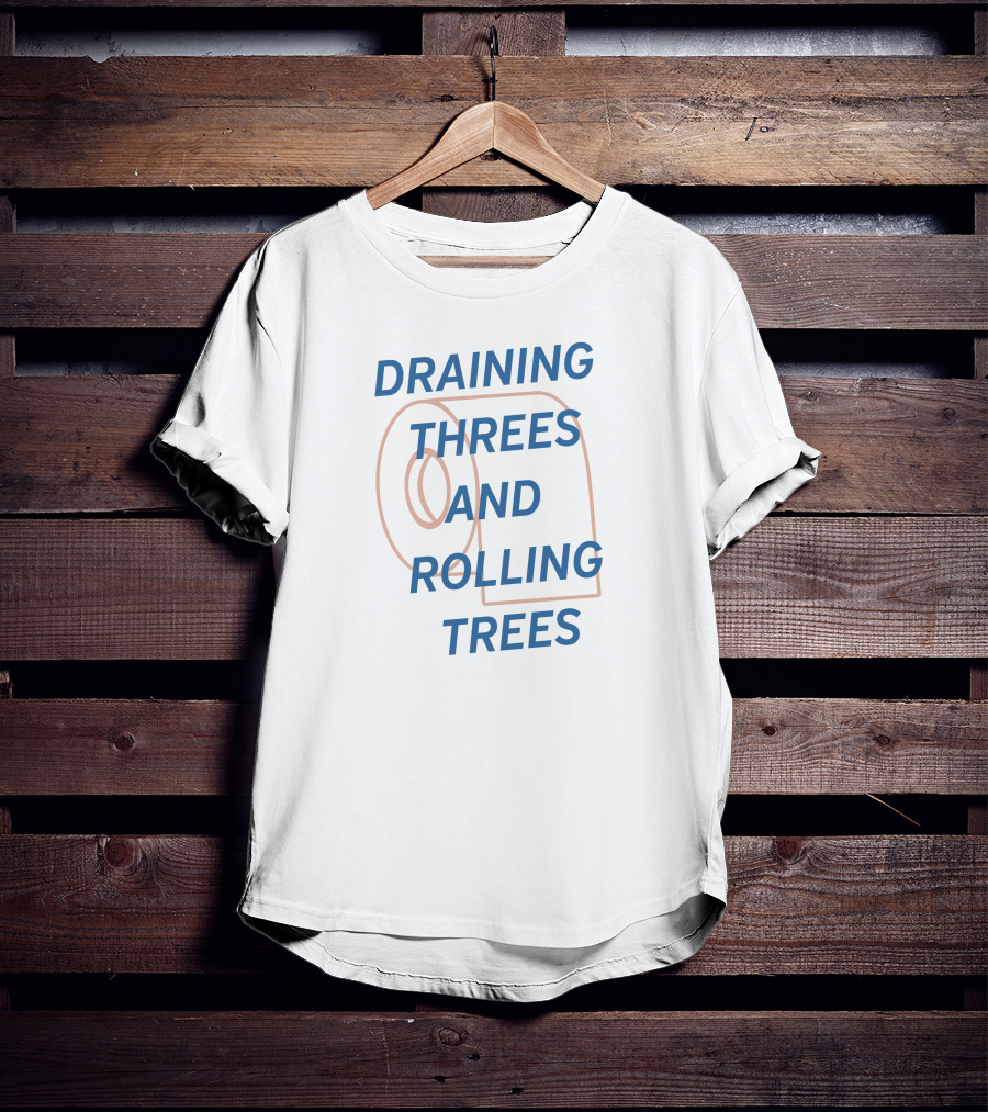 Scarlet And Gold Merch Draining Threes And Rolling Trees T-Shirt
