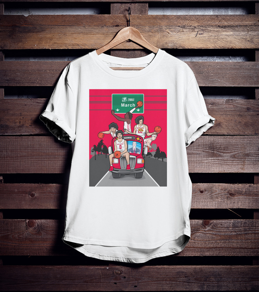 Rutgers Scarlet Knights Basketball March Madness Road Trip To Dayton Ohio T-Shirt